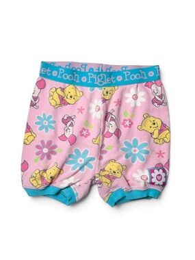 Disney Winnie the Pooh & Piglet Retro Cotton Logo Trim Pajama Shorts 24M